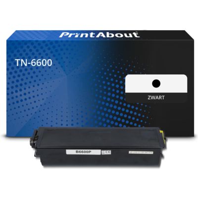 PrintAbout Huismerk vervangt Brother TN-6600 Toner Zwart Hoge capaciteit