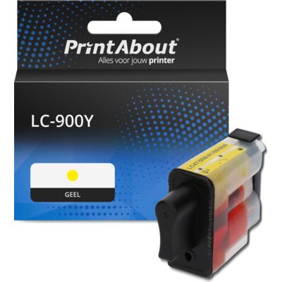 PrintAbout Huismerk vervangt Brother LC-900Y Inktcartridge Geel