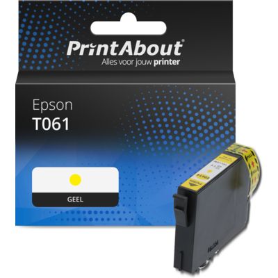 Huismerk Epson T061 (C13T061440) Inktcartridge Geel