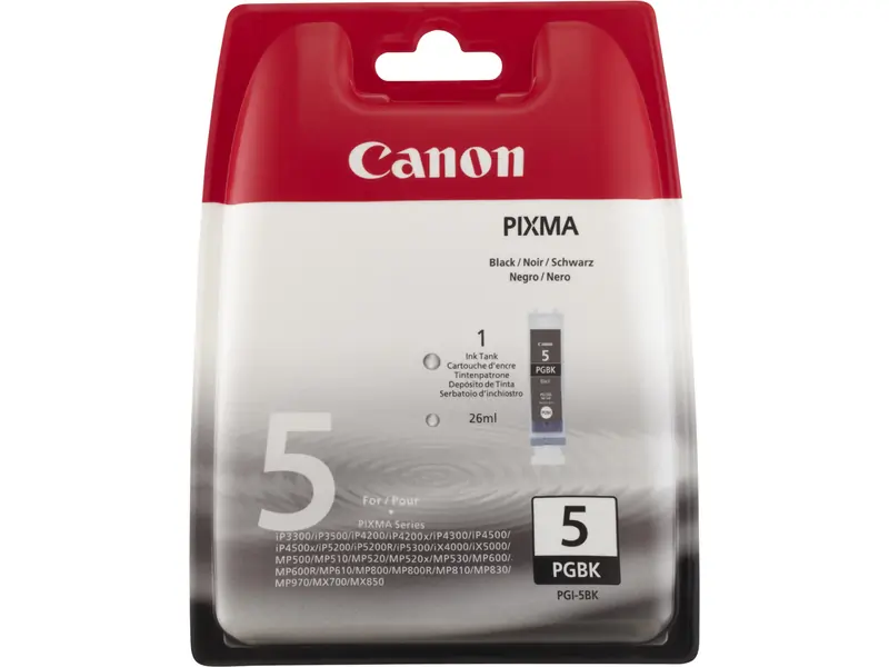 Lot De 2 Cartouches D'encre Noire Compatible Canon PGI-5BK - Pour Imprimantes PIXMA MP600, MP610, Etc. - 28ml