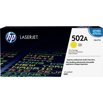 HP 502A (Q6472A) Toner Geel