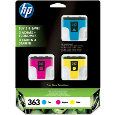 HP 363 (CB333EE) - 3-couleurs - Cartouche d'encre - Multipack