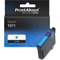 Huismerk Epson T071 (C13T071240) Inktcartridge Cyaan