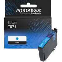Cartouche compatible Epson T071 (C13T071240) - Cyan