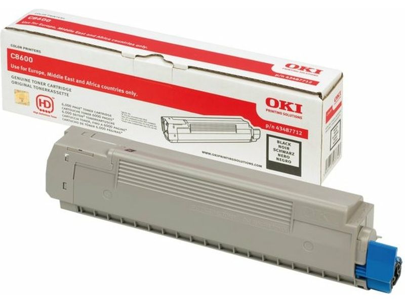 OKI 43487712 Toner black. 6K pages ISO/IEC 19752 for OKI C 8600
