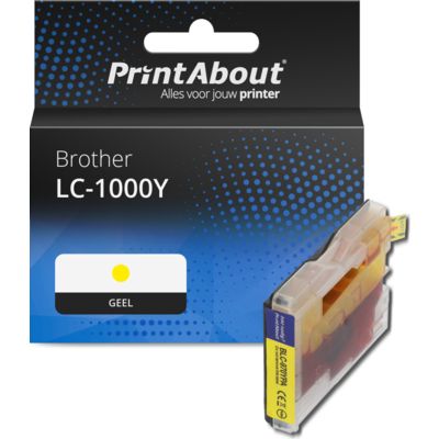 Huismerk Brother LC-1000Y Inktcartridge Geel