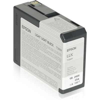 Epson T580 (C13T580900) Inktcartridge Licht licht-zwart