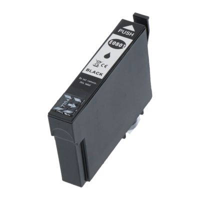 Huismerk Epson T0801 Inktcartridge Zwart