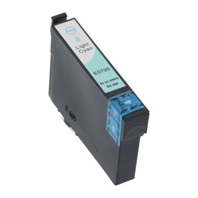 Huismerk Epson T079 (C13T07954010) Inktcartridge Licht-cyaan