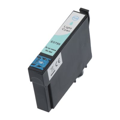 Huismerk Epson T079 (C13T07954010) Inktcartridge Licht-cyaan
