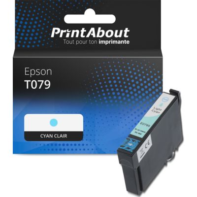 Cartouche compatible Epson T079 (C13T07954010) - Cyan clair