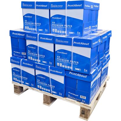 PrintAbout Premium A4 papier demi-palette (50 000 feuilles)