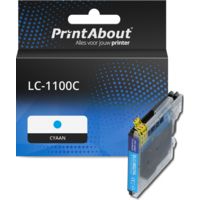 PrintAbout Huismerk vervangt Brother LC-1100C Inktcartridge Cyaan