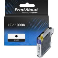 PrintAbout Huismerk vervangt Brother LC-1100BK Inktcartridge Zwart