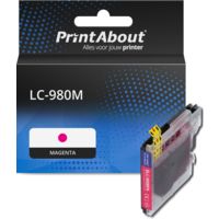 PrintAbout Huismerk vervangt Brother LC-980M Inktcartridge Magenta