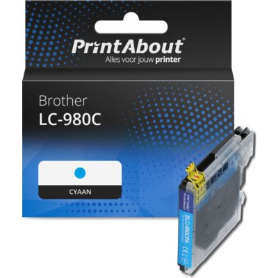 Huismerk Brother LC-980C Inktcartridge Cyaan