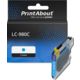 PrintAbout Huismerk vervangt Brother LC-980C Inktcartridge Cyaan