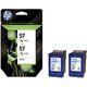 Cartouche d'encre HP 57 (C9503AE) tricolore x2 - Multipack
