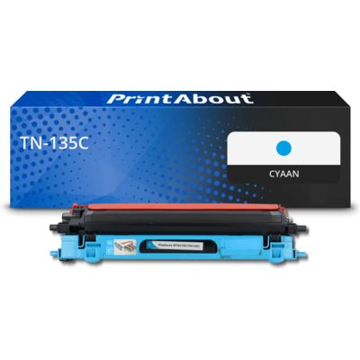 PrintAbout Huismerk vervangt Brother TN-135C Toner Cyaan Hoge capaciteit