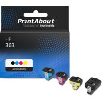 Cartouche compatible HP 363 (C8721EE) - 4 couleurs - Multipack