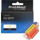 Huismerk Canon CLI-521Y Inktcartridge Geel