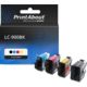 PrintAbout Huismerk vervangt Brother LC-900BK Inktcartridge 4-kleuren Multipack