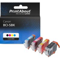 Huismerk Canon BCI-5BK Inktcartridge 4-kleuren Multipack