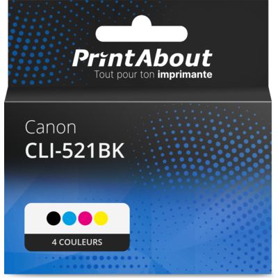 Cartouche compatible Canon CLI-521BK - 4 couleurs - Multipack
