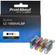Huismerk Brother LC-1000VALBP Inktcartridge 4-kleuren Multipack
