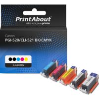 Huismerk Canon PGI-520/CLI-521 BK/CMYK Inktcartridge 5-kleuren Multipack
