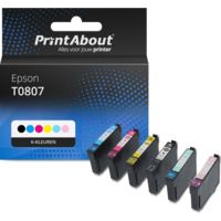 Huismerk Epson T0807 Inktcartridge 6-kleuren Multipack