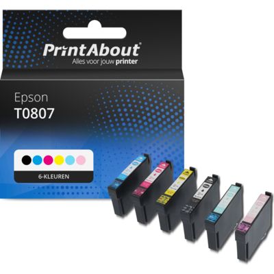 Huismerk Epson T0807 Inktcartridge 6-kleuren Multipack