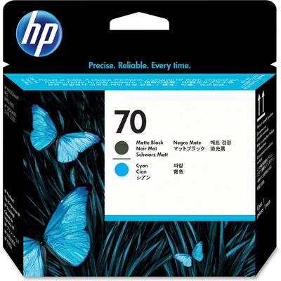 HP 70 (C9404A) - Noir + cyan - Tête d'impression