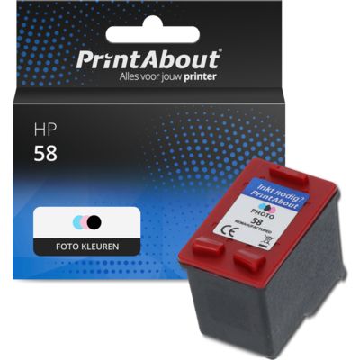 Huismerk HP 58 (C6658A) Inktcartridge Foto kleuren