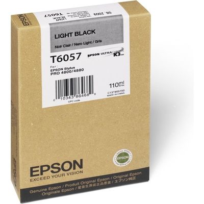 Epson T6057 (C13T605700) Inktcartridge Licht-zwart