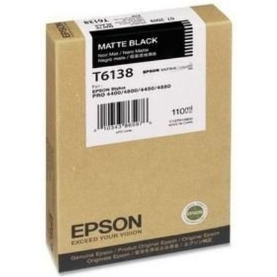 Epson T6138 (C13T613800) Inktcartridge Mat-zwart
