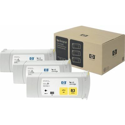 HP 81 (C5069A) Inktcartridge 3x Geel - Multipack