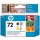 HP 72 (C9384A) - Noir mat + jaune - Tête d'impression