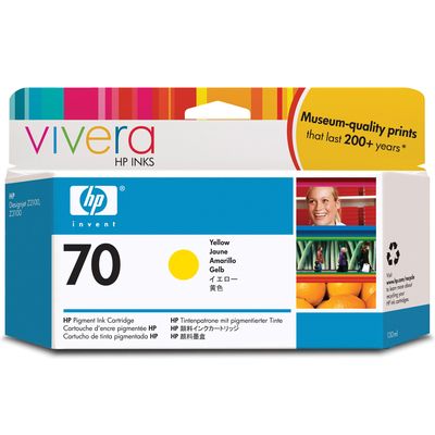 HP 70 (C9454A) - Jaune - Cartouche d'encre