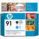 HP 91 (C9460A) - Noir mat + cyan - Cartouche d'encre