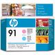 HP 91 (C9462A) - Cyan clair + magenta clair - Tête d'impression