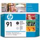 HP 91 (C9463A) - Noir photo + gris clair - Cartouche d'encre