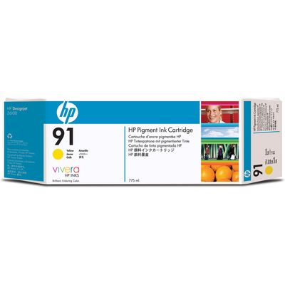HP 91 (C9469A) - Jaune - Cartouche d'encre