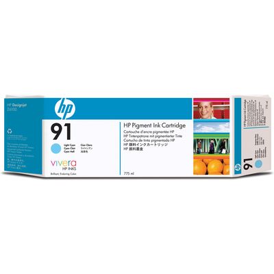 HP 91 (C9470A) Inktcartridge Licht-cyaan