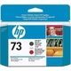 HP 73 (CD949A) - Noir mat + rouge - Cartouche d'encre