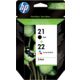 HP 21+22 (SD367AE) - Noir + 3 couleurs - Cartouche d'encre - Multipack