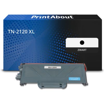 PrintAbout Huismerk vervangt Brother TN-2120 XL Toner Zwart Extra hoge capaciteit