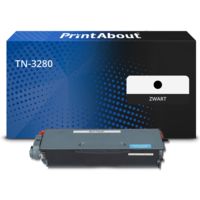 PrintAbout Huismerk vervangt Brother TN-3280 Toner Zwart Hoge capaciteit