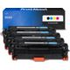 Toner compatible HP 304A (CC530A) - 4 couleurs - Multipack