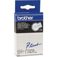 Brother TC-203 - (12 mm) - Bleu sur blanc - Ruban